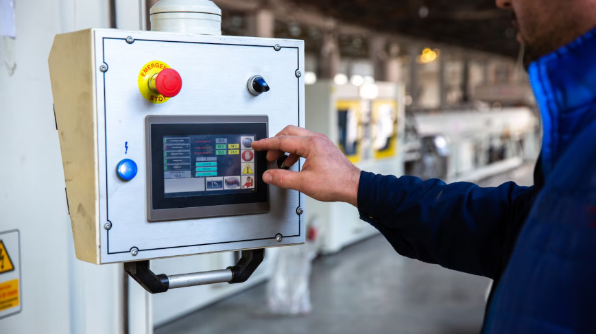 Accurate Edge technicians following safety guidelines during machining