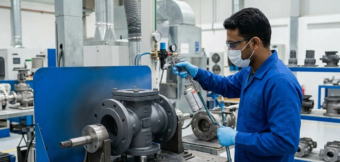 PTFE-dry-film-coating-applied-on-industrial-valve-components-UAE